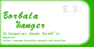 borbala wanger business card